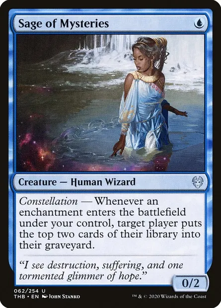Sage of Mysteries, Magic card THB 62 — Theros Beyond Death set