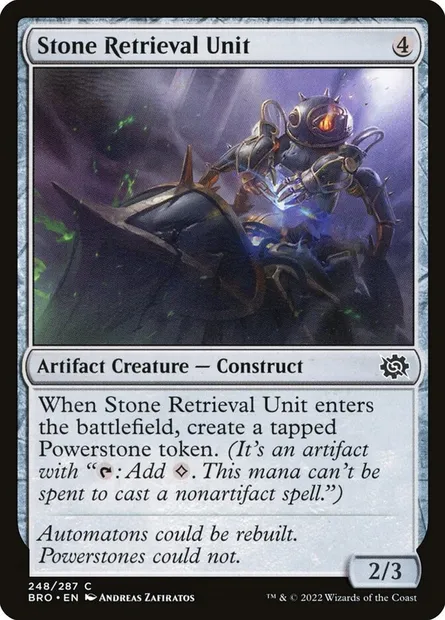 Stone Retrieval Unit, Magic card BRO 248 — The Brothers' War set