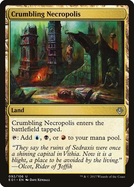 Crumbling Necropolis, Magic card E01 92 — Archenemy: Nicol Bolas set