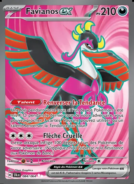 Favianos-ex, carte Pokémon SFA 084 — extension Fable Nébuleuse