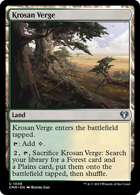 Krosan Verge, Magic card CMM 1008 — Commander Masters set