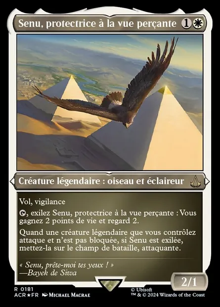 Senu, protectrice à la vue perçante, carte Magic ACR 181 — extension Assassin's Creed