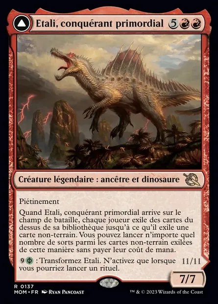 Etali, conquérant primordial // Etali, mal primordial, carte Magic MOM 137 — extension L'invasion des machines