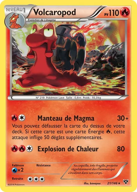 Volcaropod, carte Pokémon XY 21 — extension XY