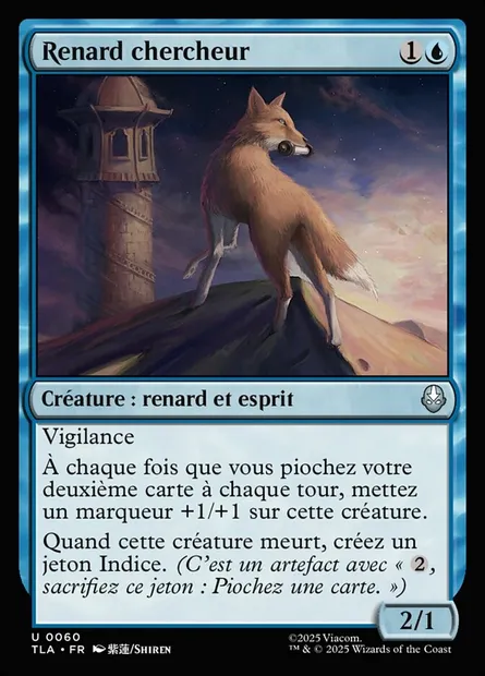 Renard chercheur, carte Magic TLA 60 — extension Avatar: The Last Airbender