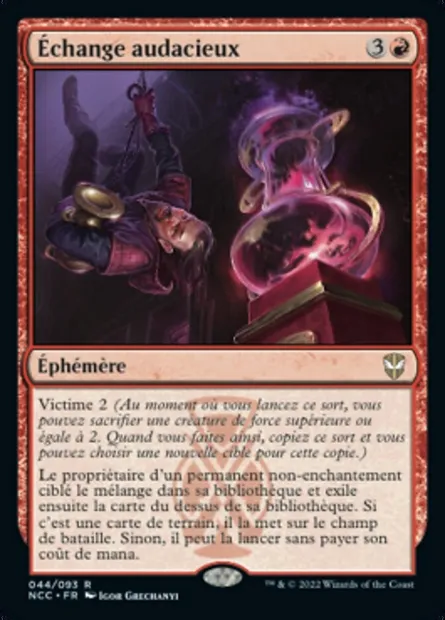 Échange audacieux, carte Magic NCC 44 — extension New Capenna Commander