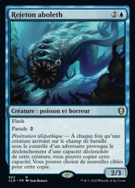 Rejeton aboleth, carte Magic CLB 662 — extension Commander Légendes : la bataille de la Porte de Baldur