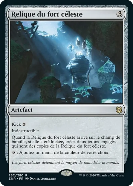 Relique du fort céleste, carte Magic ZNR 252 — extension Renaissance de Zendikar