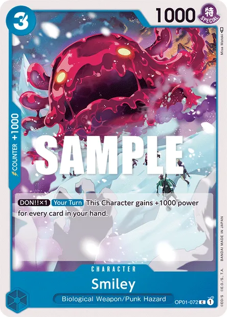 Smiley, One Piece card OP01-072 — ROMANCE DAWN set
