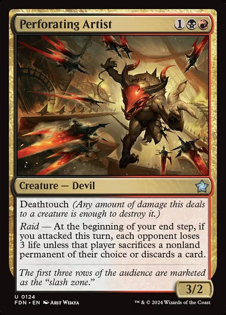 Perforating Artist, Magic card FDN 124 — Foundations set