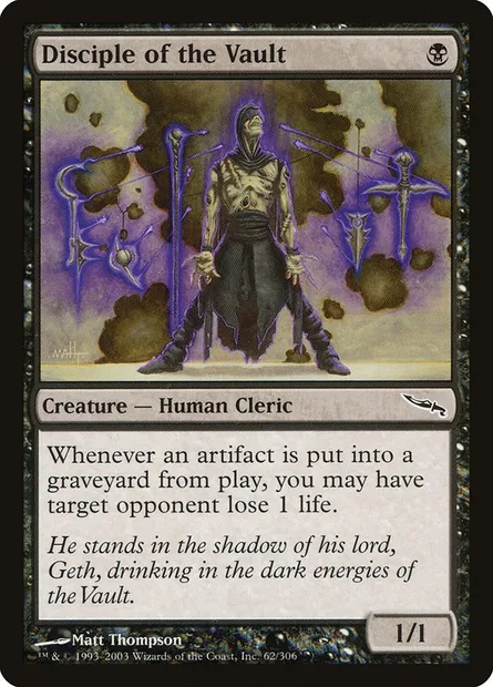 Disciple du Caveau, carte Magic MRD 62 — extension Mirrodin