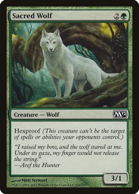 Sacred Wolf, Magic card M12 194 — Magic 2012 set