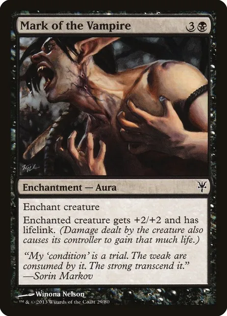 Marque du vampire, carte Magic DDK 29 — extension Duel Decks: Sorin vs. Tibalt