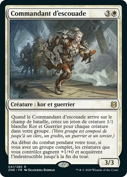 Commandant d'escouade, carte Magic ZNR 41 — extension Renaissance de Zendikar