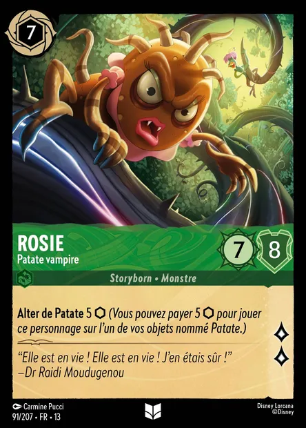Rosie - Patate vampire, carte Disney Lorcana CH13-091 — extension Invasion Epineuse!