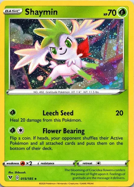 Shaymin, carte Pokémon TDX 015-8 — extension Theme Deck & Blisters Exclusives
