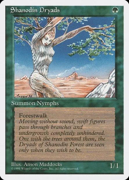 Shanodin Dryads, Magic card 4ED 271 — Fourth Edition set