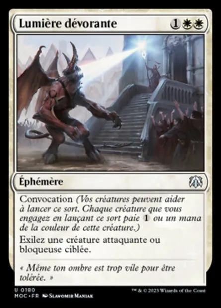 Lumière dévorante, carte Magic MOC 180 — extension March of the Machine Commander