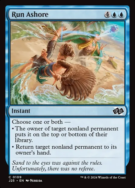 Run Ashore, Magic card J25 109 — Foundations Jumpstart set