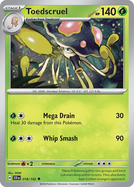 Toedscruel, Pokémon card SCR 018 — Stellar Crown set