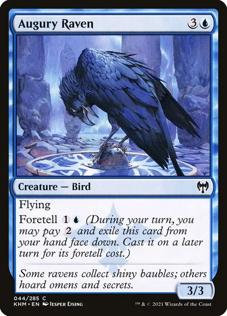 Augury Raven, Magic card KHM 44 — Kaldheim set