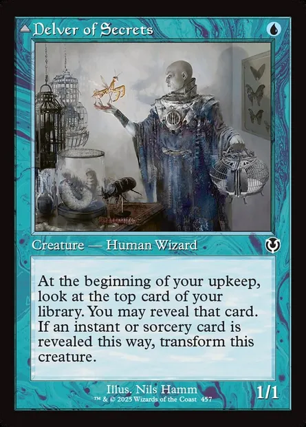 Delver of Secrets // Insectile Aberration, carte Magic INR 457 — extension Innistrad Remastered