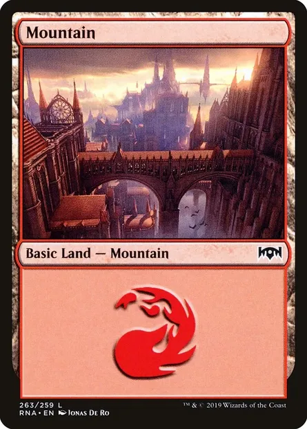 Mountain, Magic card RNA 263 — Ravnica Allegiance set