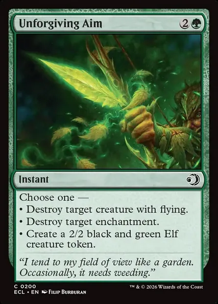 Unforgiving Aim, Magic card ECL 200 — Lorwyn Eclipsed set