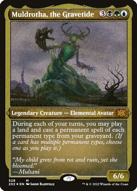 Muldrotha, the Gravetide, Magic card 2X2 528 — Double Masters 2022 set