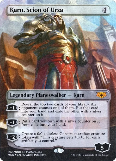 Karn, Scion of Urza, Magic card MED RA1 — Mythic Edition set