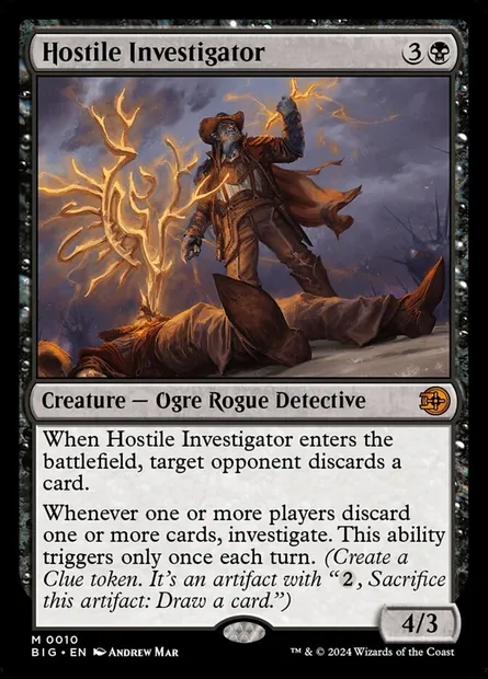 Hostile Investigator, Magic card BIG 10 — The Big Score set