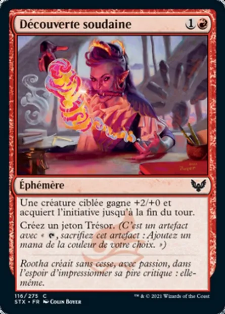 Découverte soudaine, carte Magic STX 116 — extension Strixhaven: l'Académie des Mages