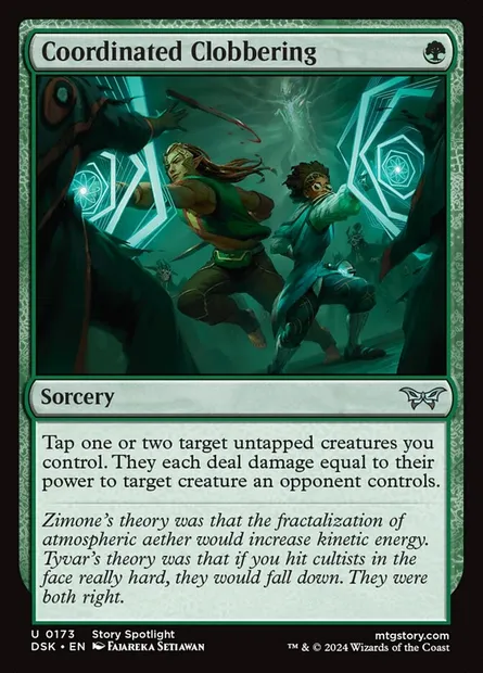 Coordinated Clobbering, Magic card DSK 173 — Duskmourn: House of Horror set