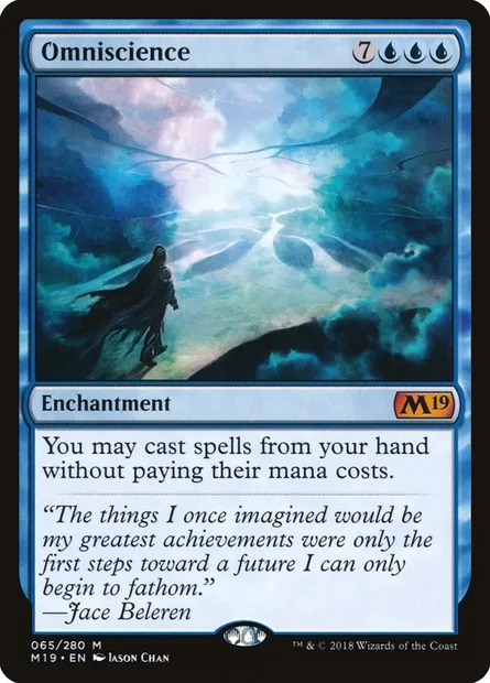 Omniscience, Magic card M19 65 — Core Set 2019 set