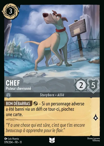 Chef - Pisteur chevronné, carte Disney Lorcana CH11-179 — extension Givresort