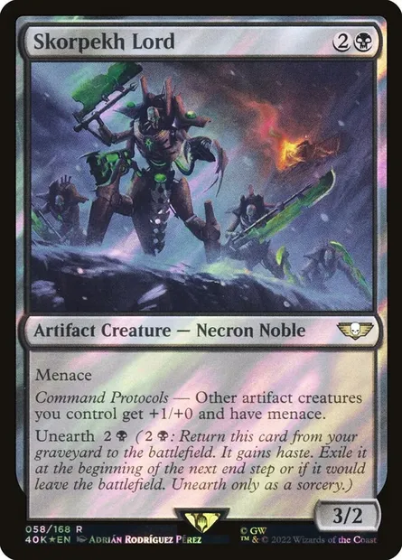 Skorpekh Lord, Magic card 40K 58★ — Warhammer 40,000 Commander set