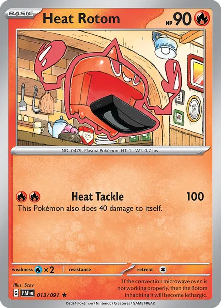 Heat Rotom, Pokémon card PAF 013 — Paldean Fates set