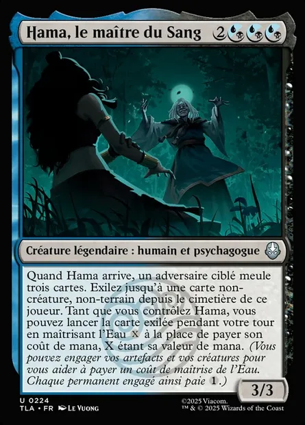 Hama, le maître du Sang, carte Magic TLA 224 — extension Avatar: The Last Airbender