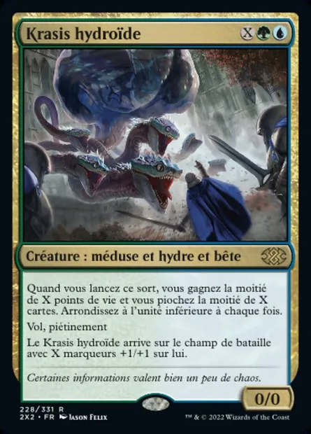 Krasis hydroïde, carte Magic 2X2 228 — extension Double Masters 2022