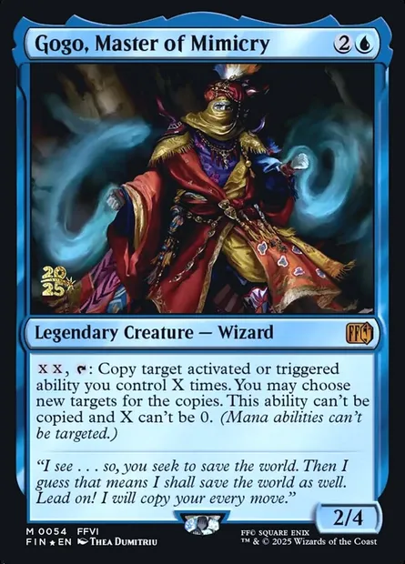 Gogo, maître de l'imitation, carte Magic PFIN 54s — extension Final Fantasy Promos
