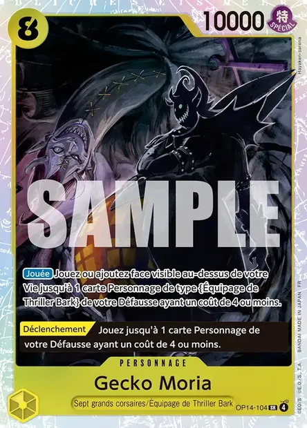 Gecko Moria, carte One Piece OP14-104 — extension LES SEPT DE LA MER D'AZUR