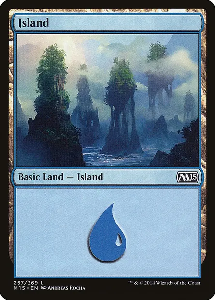 Island, Magic card M15 257 — Magic 2015 set