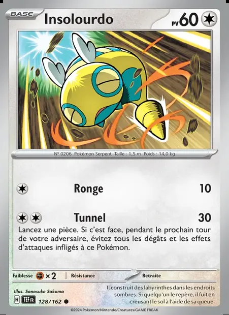 Insolourdo, carte Pokémon TEF 128 — extension Forces Temporelles