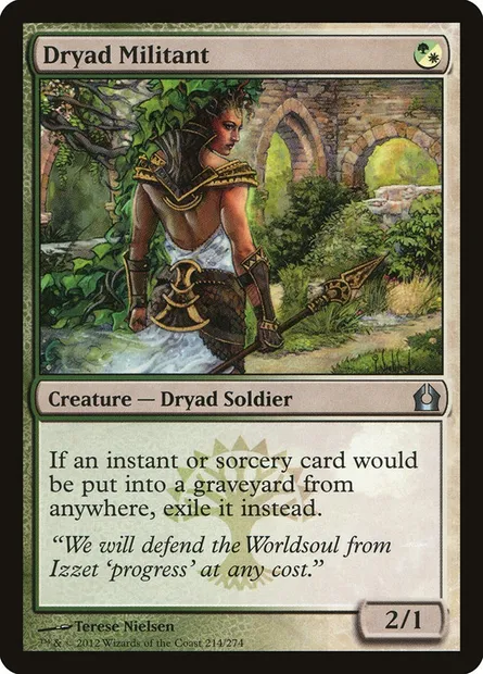 Dryad Militant, Magic card RTR 214 — Return to Ravnica set