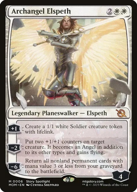 Archangel Elspeth, Magic card MOM 6 — March of the Machine set
