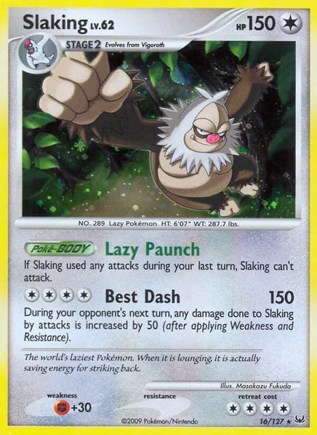 Slaking, Pokémon card PL 16 — Platinum set