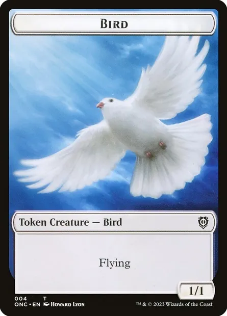 Bird, Magic card TONC 4 — Phyrexia: All Will Be One Commander Tokens set