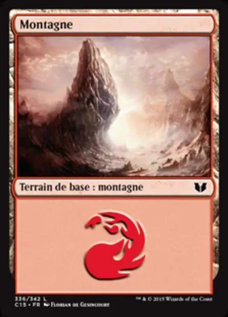 Montagne, carte Magic C15 336 — extension Commander 2015