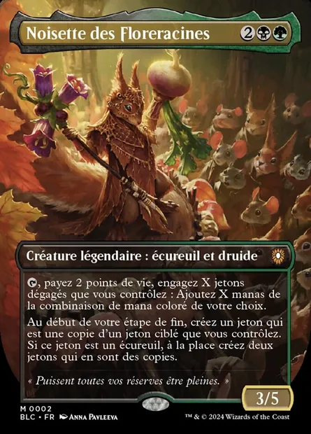 Noisette des Floreracines, carte Magic BLC 2 — extension Bloomburrow Commander