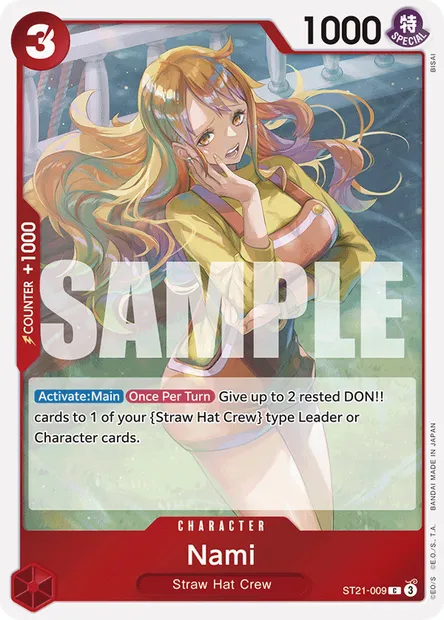Nami, One Piece card ST21-009 — GEAR5 set